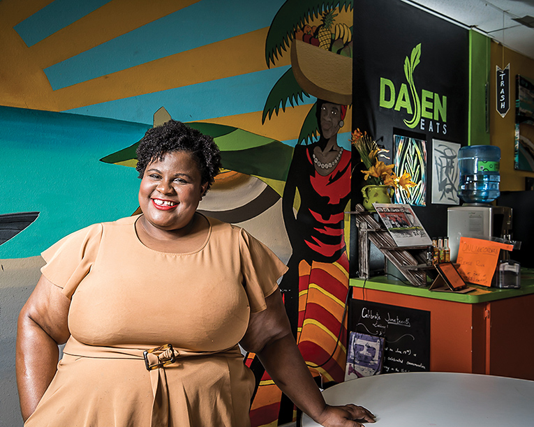 DaJen Eats Chef Jenn Ross is ready to welcome you into her restaurant. Her vegan dishes are some of the best around.